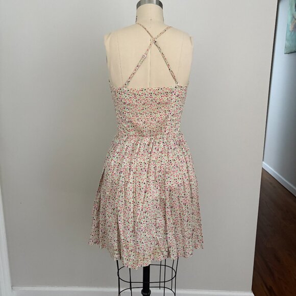PINK Women's Corset floral dress Adjustable Removable Straps Size Small - Picture 4 of 8